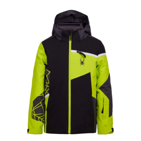 Spyder ski jacket junior Boys Challenger Black Lime
